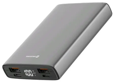 Swissten 22013915 10000 mAh černá / Power Bank / 12V / 3A / USB-C & USB & micro-USB