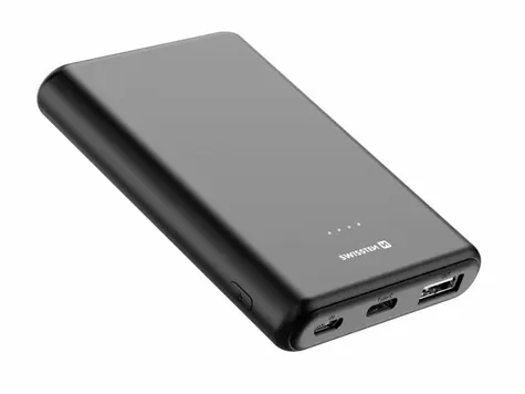 Swissten 22013910 5000 mAh šedá / Power Bank / 5V / 2.1A / USB-C & USB & micro-USB