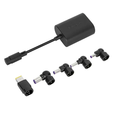 Targus APD114GL Univerzální napájecí USB-C adaptér pro notebooky černá / 1 x USB-C / až 90W / 5 konektorů