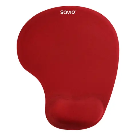 SAVIO MP-01BL červená / podložka pod myš se zápěstní opěrkou