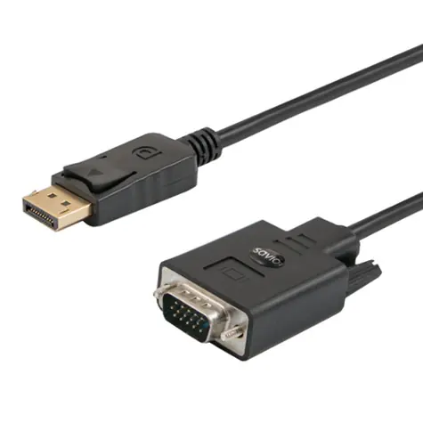 SAVIO CL-92 VGA - DisplayPort adaptér F-M černá