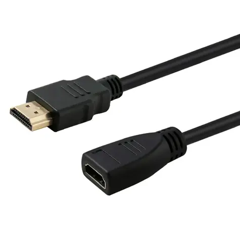 SAVIO CL-132 Kabel HDMI A - HDMI A M/F prodlužovací 1m černá
