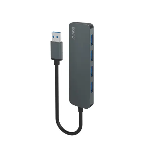 SAVIO AK-53 šedá / USB-A rozbočovač / 4x USB 3.1 A