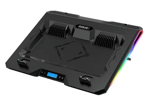 EVOLVEO Ania 10 RGB černá / chladicí podstavec pod notebooky 10