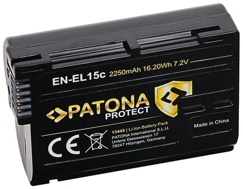 PATONA PT13445 baterie pro foto Nikon EN-EL15C 2250mAh / Li-Ion / Protect