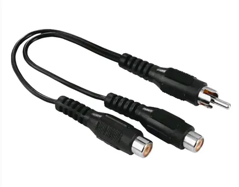 Hama 223160 rozdvojka cinch vidlice - 2 cinch zásuvky černá