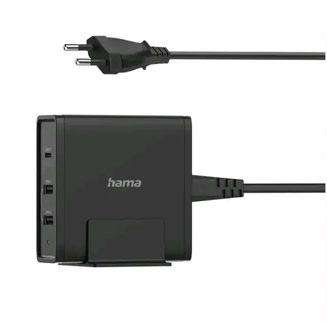 Hama stolní USB nabíječka (65W) černá / 1x USB-C / 2x USB-A / PD