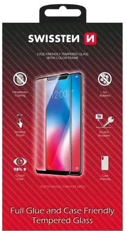 SWISSTEN FULL GLUE COLOR FRAME CASE FRIENDLY sklo pro SAMSUNG GALAXY A34 5G černá