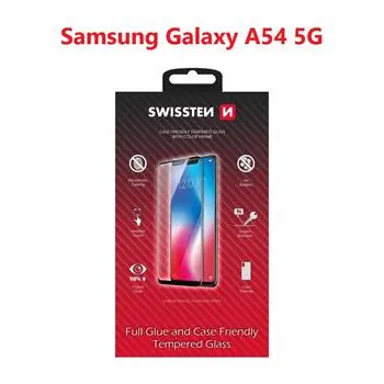 SWISSTEN FULL GLUE COLOR FRAME CASE FRIENDLY sklo pro SAMSUNG GALAXY A54 5G černá