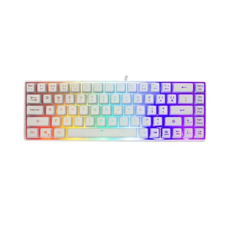 White Shark GK-2201 RONIN bílá / Herní klávesnice / membránová / Compact / US Layout / USB