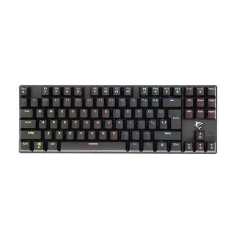 White Shark GK-2106 COMMANDOS černá / Herní klávesnice / mechanická / TKL / BLUE Switch / US Layout / USB