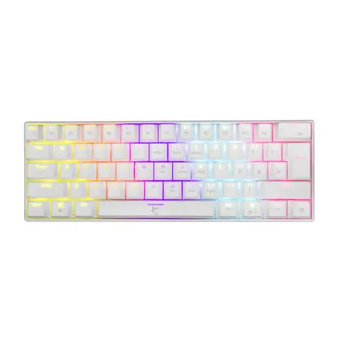 White Shark GK-2022 SHINOBI bílá / Herní klávesnice / mechanická / 60% / RED Switch / US Layout / USB