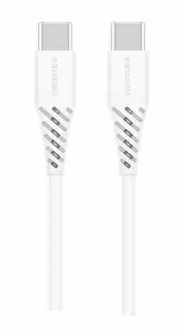 SWISSTEN TPE Datový kabel USB-C 2.5m bílá 