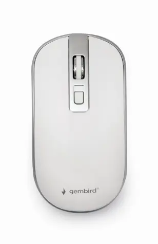 Gembird MUSW-4B-06-WS bílá / bezdrátová optická myš / 1600 DPI / USB