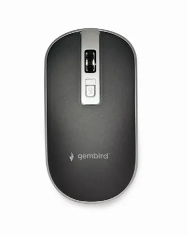 Gembird MUSW-4B-06-WS černá / bezdrátová optická myš / 1600 DPI / USB