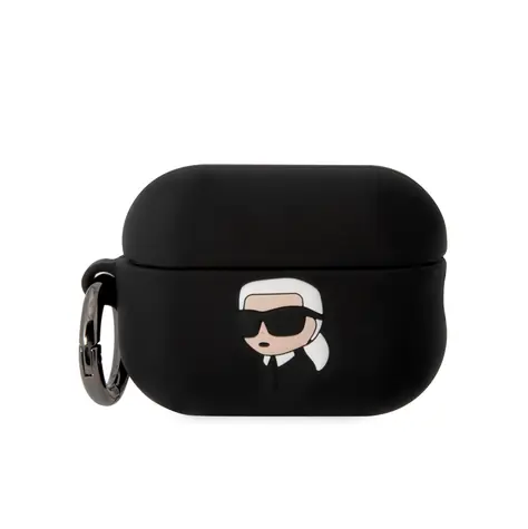 Karl Lagerfeld 3D Logo NFT Karl Head Silikonové Pouzdro pro Apple Airpods Pro 2 černá