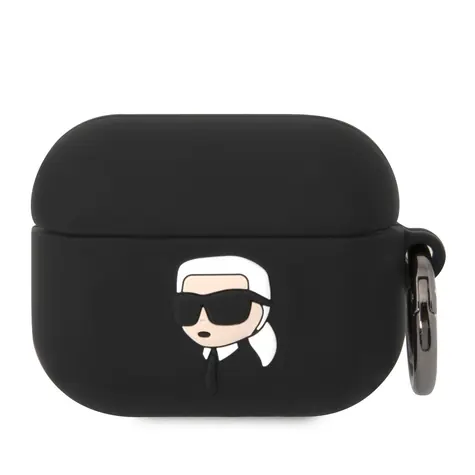 Karl Lagerfeld 3D Logo NFT Karl Head Silikonové Pouzdro pro Apple Airpods Pro černá