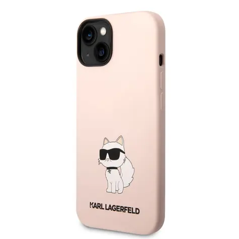 Karl Lagerfeld Liquid Silicone Choupette NFT Zadní Kryt pro Apple iPhone 14 Plus růžová