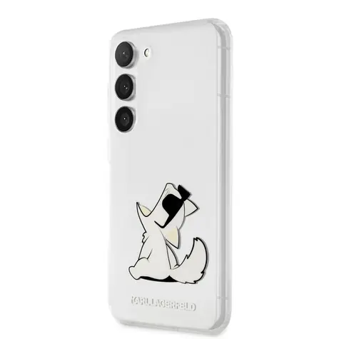Karl Lagerfeld PC/TPU Choupette Eat Zadní Kryt pro Samsung Galaxy S23+ transparentní