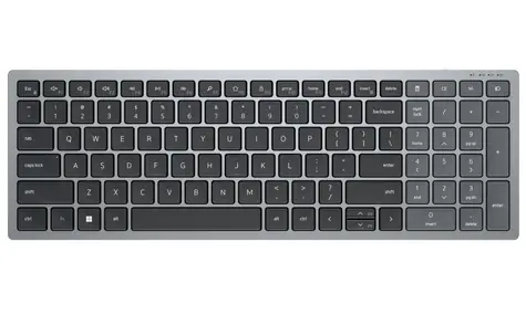 DELL KB-740 CZ šedá / Bezdrátová klávesnice / CZ / QWERTZ / USB / Bluetooth