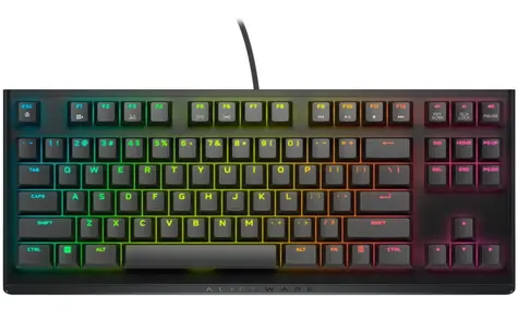 DELL AW420K US černá / Herní klávesnice / mechanická / Cherry MX Red / TKL / USB