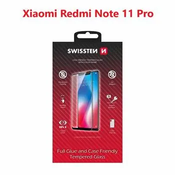 SWISSTEN FULL GLUE COLOR FRAME CASE FRIENDLY sklo pro XIAOMI REDMI NOTE 11 PRO černá