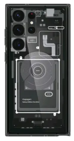 Spigen Ultra Hybrid zero one ochranný kryt pro Samsung Galaxy S23 Ultra černá 