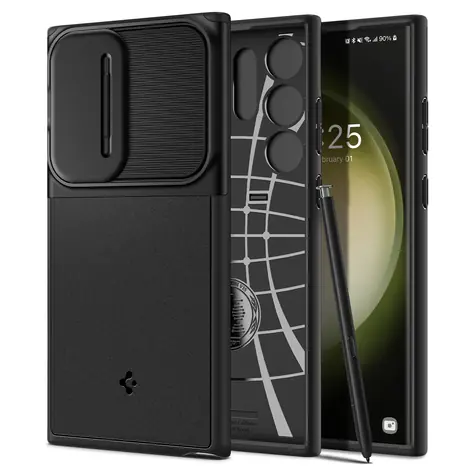 Spigen Optik Armor ochranný kryt pro Samsung Galaxy S23 Ultra černá 