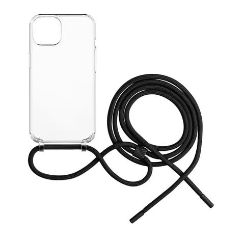 FIXED Pure Neck Pouzdro s černou šňůrkou na krk pro Apple iPhone 14