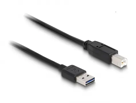 Delock Easy USB Kabel A - B St/St 3.00m černá