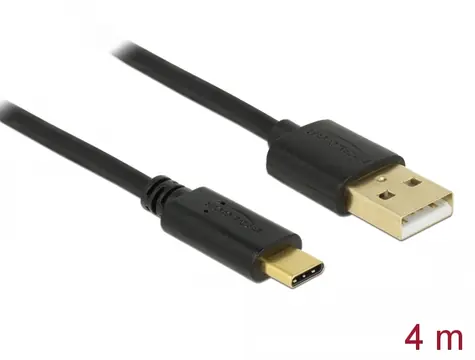 Delock kabel USB 2.0 A -  USB C 4 m