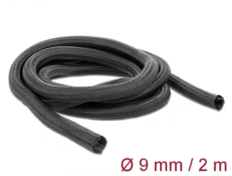 Delock Samouzavírací pletené opláštění 2 m x 9 mm černá