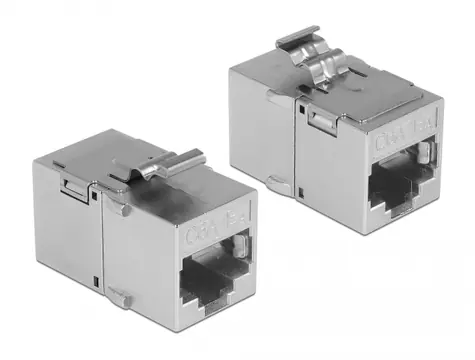 Delock Keystone Modul RJ45 jack - RJ45 jack Cat.6A / kov