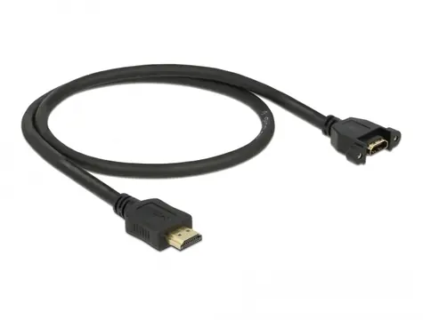 Delock Kabel HDMI A (M) - HDMI A (F) montážní panel 0.5 m / 4K / 30 Hz 