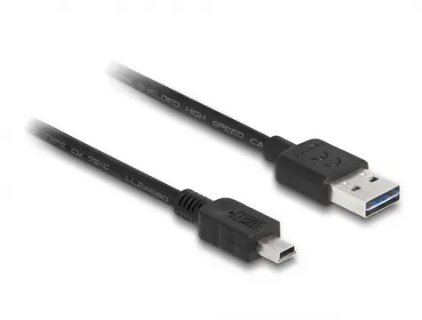 Delock Kabel EASY USB 2.0 A (M) - USB 2.0 Mini-B (M) 5 m černá