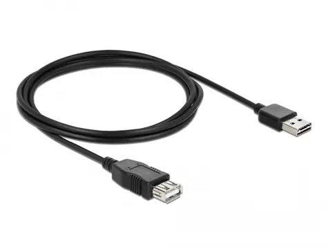 Delock Prodlužovací kabel EASY USB 2.0 A (M) - USB 2.0 A (F) 2m černá