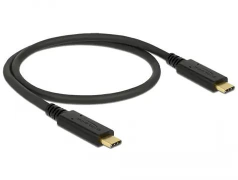 Delock USB 3.1 Gen 2 (10 Gbps) kabel USB C - USB C 0.5 m / PD 3 A E-Marker