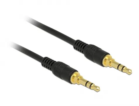 Delock Kabel Stereo Jack 3.5 mm 3 pin (M) - Jack 3.5 mm 3 pin (M) 1m černá