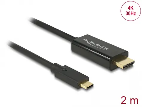 Delock Kabel USB Type-C (M) - HDMI (M) (DP Alt Mód) 4K 30 Hz 2m černá