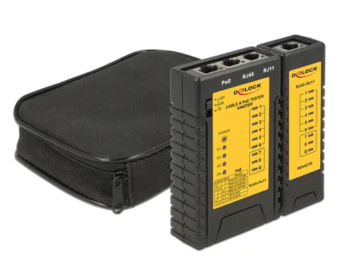 Delock Kabelový testr RJ45 + RJ12 + PoE