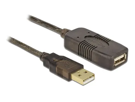 Delock USB 2.0 prodlužovací kabel - aktivní 15m černá 