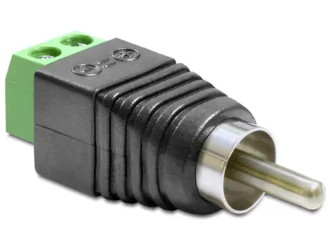 Delock Adapter RCA (F) - Svorkovnice s tlačítkem 2 pin