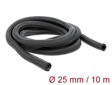 Delock Samouzavírací pletené opláštění 10m x 25mm černá