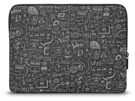 CONNECT IT CFF-7015-DD Doodle černá / Pouzdro pro notebook 15.6