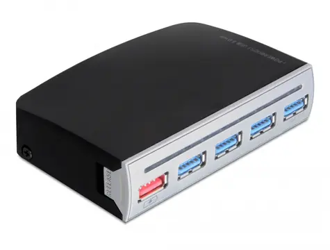 Delock 4 portový USB 3.0 Hub - 1 port USB napájení interní nebo externí