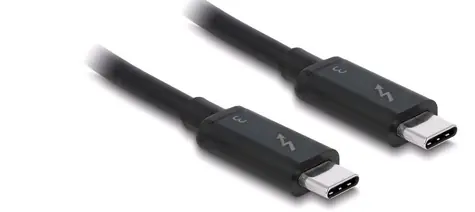 Delock Thunderbolt 3 (20 Gb/s) USB-C kabel (M) - (M) 1.0m černá / 5 A 