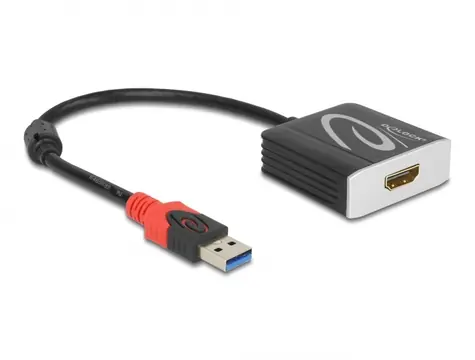 Delock Adaptér SuperSpeed USB 5 Gbps Typ-A (M) - HDMI (F)  0.2m černá