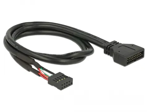 Delock kabel USB 2.0 pin header (F) - USB 3.0 pin header (M) 0.45m
