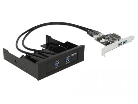 Delock Přední panel 2 x USB 3.0 + karta PCI Express 2 x USB 3.0 černá