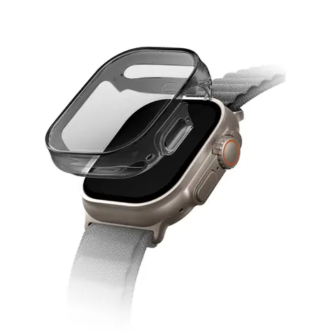 Uniq Garde Hybrid pouzdro pro Apple Watch s ochranným sklem 49MM šedá